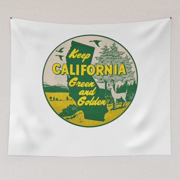 Item preview, Keep California Green and Golden Vintage designed and sold by laughlin-aid.