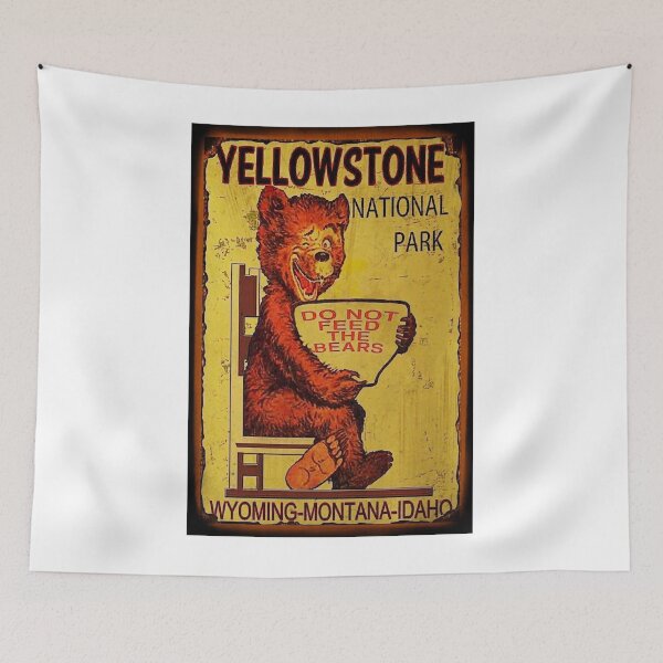 Item preview, Retro Yellowstone National Park Do Not Feed The Bears Vintage designed and sold by laughlin-aid.
