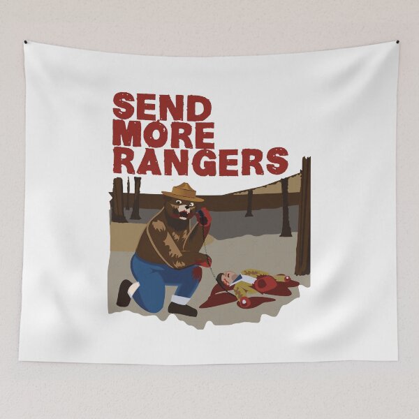 Item preview, Send More Rangers Grizzly Bear Retro designed and sold by laughlin-aid.