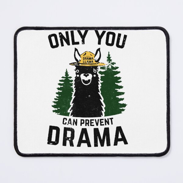 Item preview, The Original Only You Can Prevent Drama Llama GRUNGED - Smokey Bear Parody designed and sold by laughlin-aid.