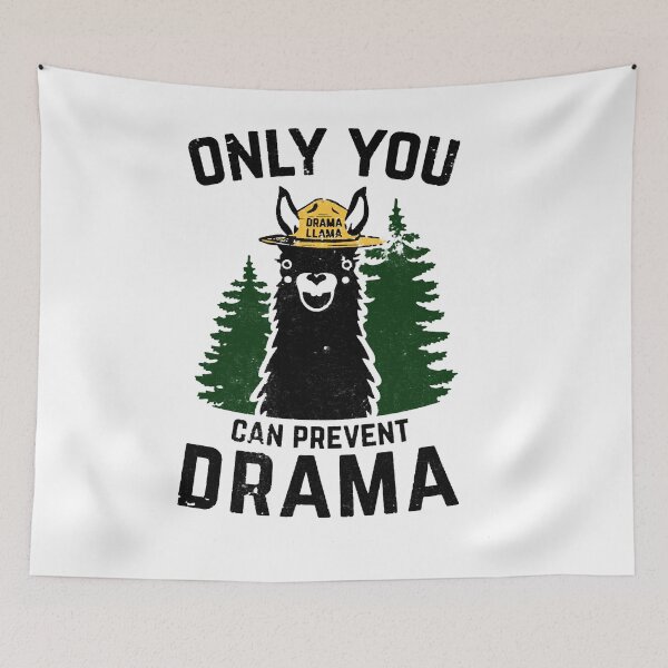 Item preview, The Original Only You Can Prevent Drama Llama GRUNGED - Smokey Bear Parody designed and sold by laughlin-aid.