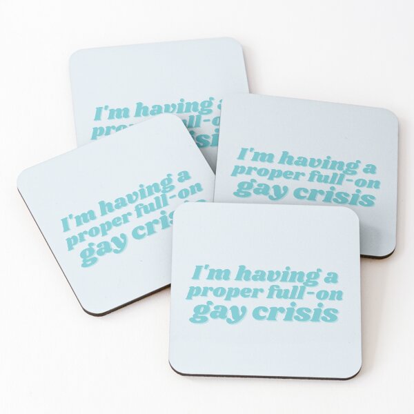 Item preview, Heartstopper Nick Nelson Quote "I'm having a proper full-on gay crisis" | Blue designed and sold by emcazalet.