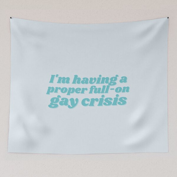 Item preview, Heartstopper Nick Nelson Quote "I'm having a proper full-on gay crisis" | Blue designed and sold by emcazalet.