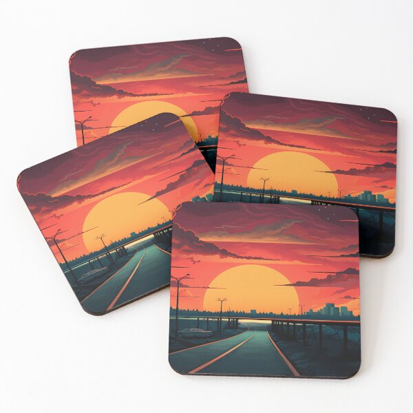 Item preview, Car Driving into Sunset designed and sold by tropicaltee.