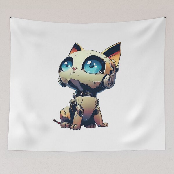 Item preview, Robo-Cat Daydreaming! designed and sold by kukamatsu.