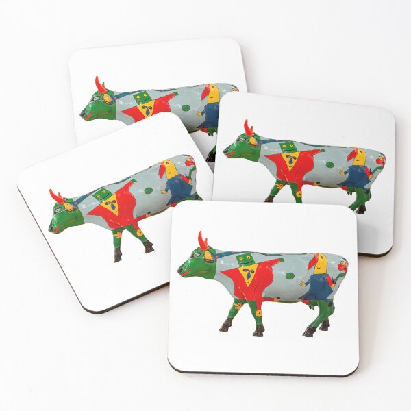Item preview, Colourful Cow Statue in a Portuguese Market designed and sold by Dalyndigital Photography.