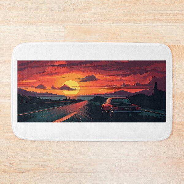 Item preview, Car Driving into Sunset designed and sold by tropicaltee.