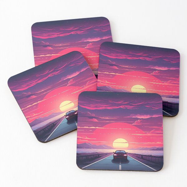 Item preview, Car Driving into Sunset designed and sold by tropicaltee.