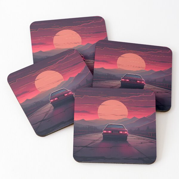 Item preview, Car Driving into Sunset designed and sold by tropicaltee.