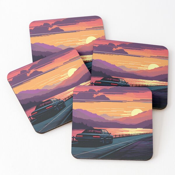 Item preview, Car Driving into Sunset designed and sold by tropicaltee.
