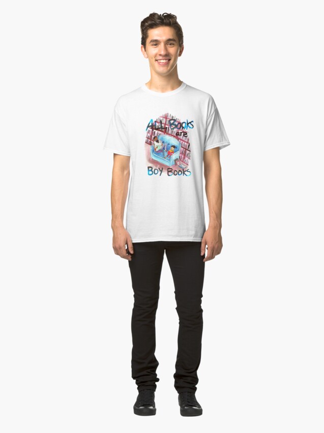 Alternate view of All books are boy books Classic T-Shirt