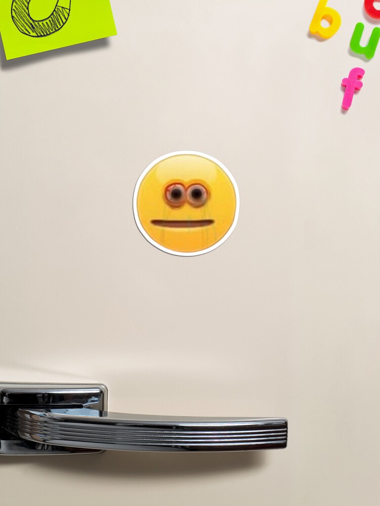 Cursed Stressed Emoji Sticker for Sale by LLFits