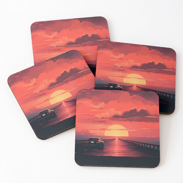Item preview, Car Driving into Sunset designed and sold by tropicaltee.
