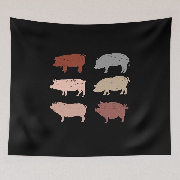 Item preview, Retro Pig Lover Farm Animals Swine Vintage Pig designed and sold by DSWShirts.