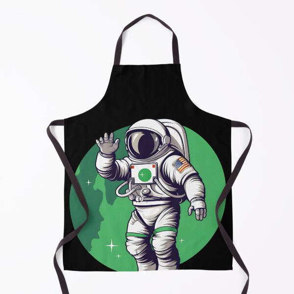 Item preview, Astronaut Waving with Outstretched Arms | Dark White and Emerald Nostalgic Illustration designed and sold by 24hSpaceMadness.
