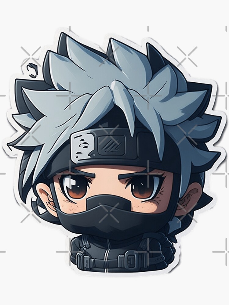 Kakashi hatake in cute chibi anime style