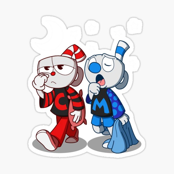 Cuphead Mugman & Bendy Fan Art Sticker 