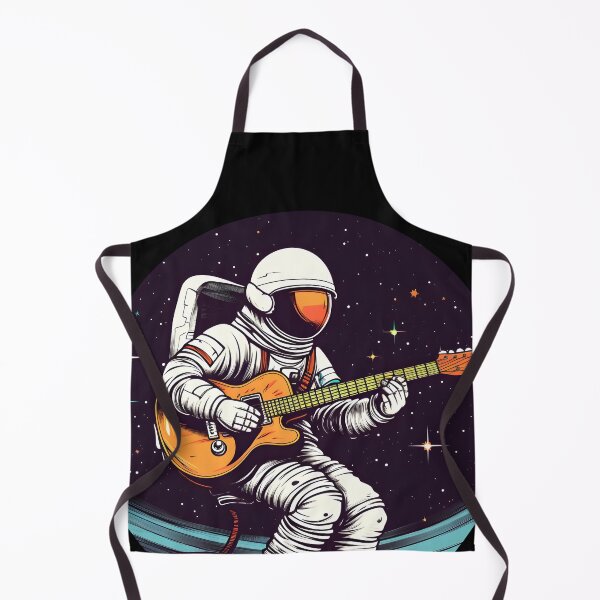 Item preview, Space Astronaut Playing Electric Guitar in Space | Tondo Style designed and sold by 24hSpaceMadness.