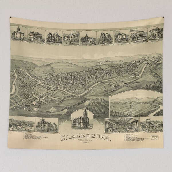 Item preview, Clarksburg, West Virginia (1898) designed and sold by allhistory.