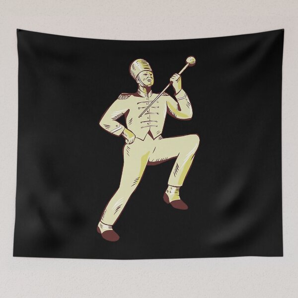 Item preview, Drum Major Marching Band Leader Etching designed and sold by murray-mckenzie.