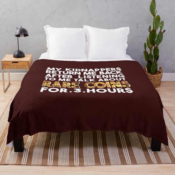 Funny Coin Collector Throw Blankets for Sale