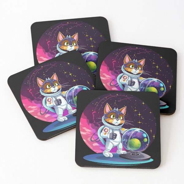 Item preview, Cartoon Cat in Space Costume with Planet and Globe designed and sold by 24hSpaceMadness.