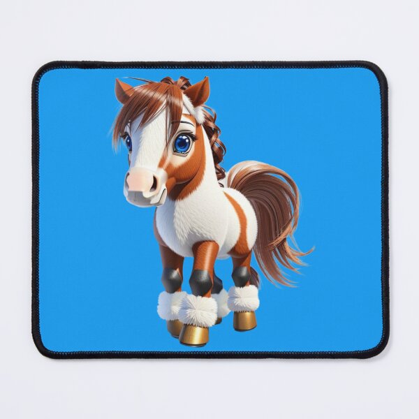 Item preview, Adorable Equine Charm: Little Tiny Cute Horse with Big Blue Eyes Art Print designed and sold by Artforhorse.