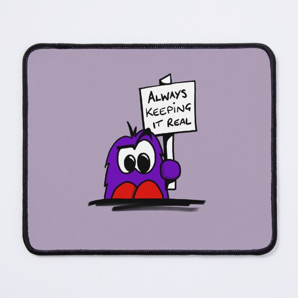 Item preview, Keepin It Real - Bert Funny Purple Cartoon Illustration designed and sold by Yeomans Cartoons.