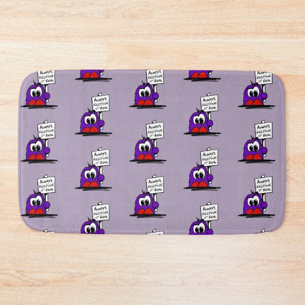 Item preview, Keepin It Real - Bert Funny Purple Cartoon Illustration designed and sold by Yeomans Cartoons.