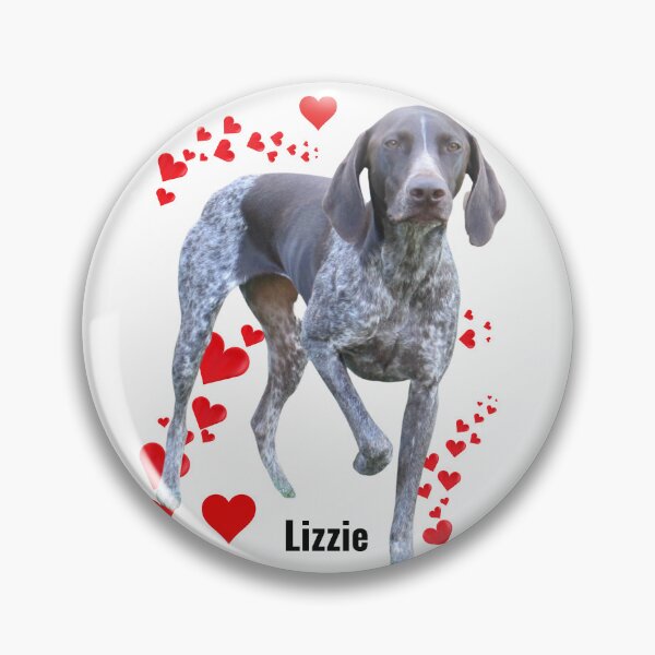 Item preview, Lizzie Pointing GSP - Red Hearts designed and sold by Sunflower5576.