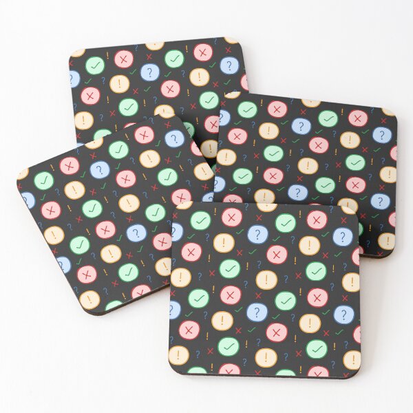 Item preview, Punctuation & action marks colourful doodle pattern on the dark background designed and sold by mariakostory.