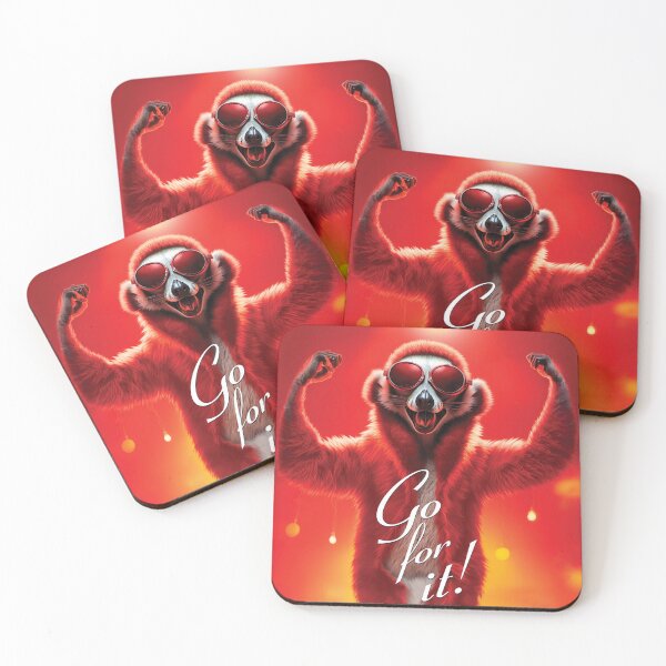 Item preview, Happy lemur wearing sunglasses Go For It designed and sold by popanato.