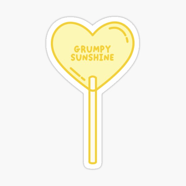 Grumpy Sunshine Lollipop Sticker