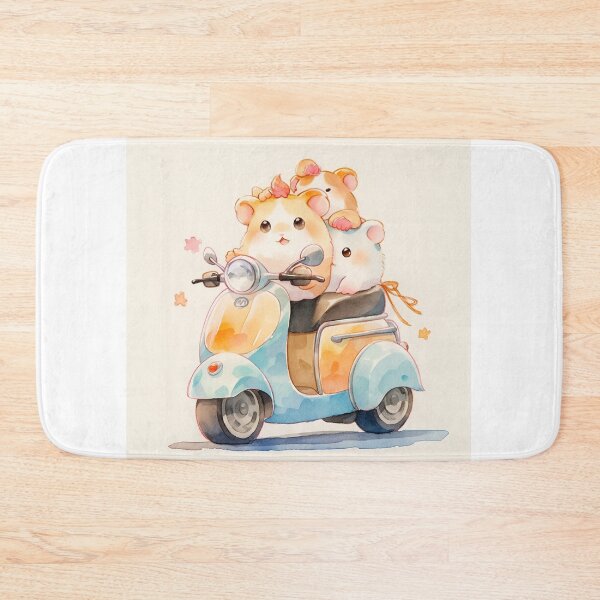 Item preview, Cute Hamsters Joyride on a Scooter Watercolor  designed and sold by redstar19.