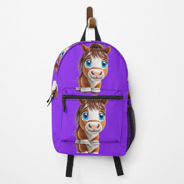 Item preview, Playful Peeker: Adorable Little Tiny Horse with Pixar-Style Art Print designed and sold by Artforhorse.