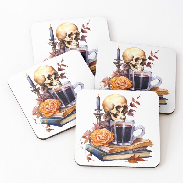 Item preview, Autumn Skull Rose Coffee Books designed and sold by VTZ designs.
