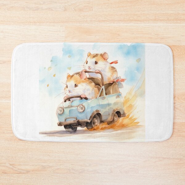Item preview, Cute Hamster Joyride in Car Watercolor designed and sold by redstar19.