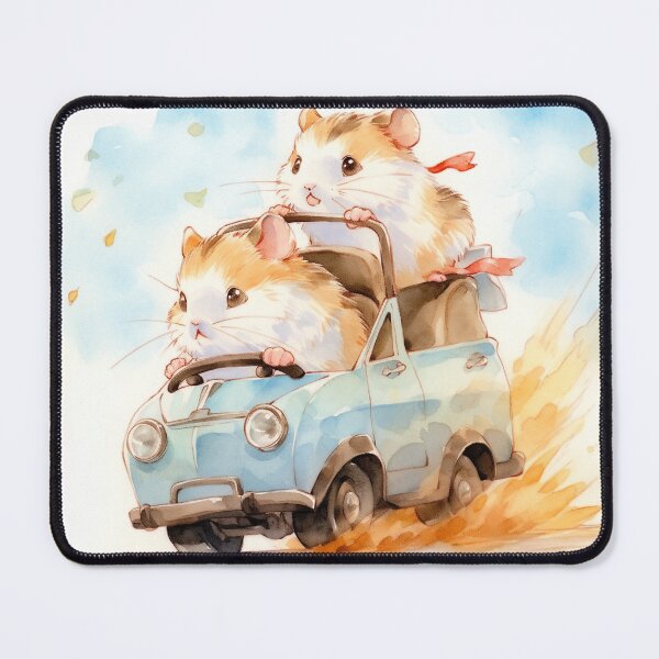 Item preview, Cute Hamster Joyride in Car Watercolor designed and sold by redstar19.
