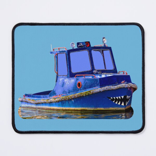 Item preview, A boat with shark jaws painted on its bow designed and sold by Dalyndigital Photography.