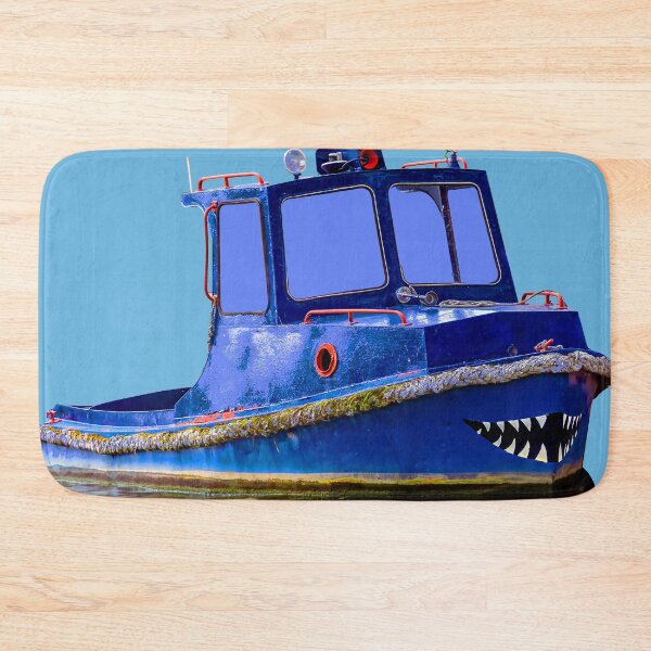 Item preview, A boat with shark jaws painted on its bow designed and sold by Dalyndigital Photography.