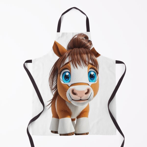 Item preview, Playful Peeker: Adorable Little Tiny Horse with Pixar-Style Art Print designed and sold by Artforhorse.
