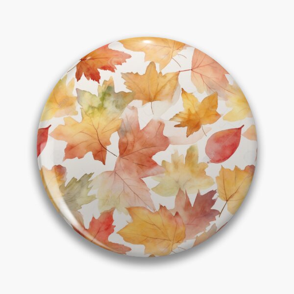 Item preview, Autumn fall leaves watercolor Pattern designed and sold by ChromaticClings.