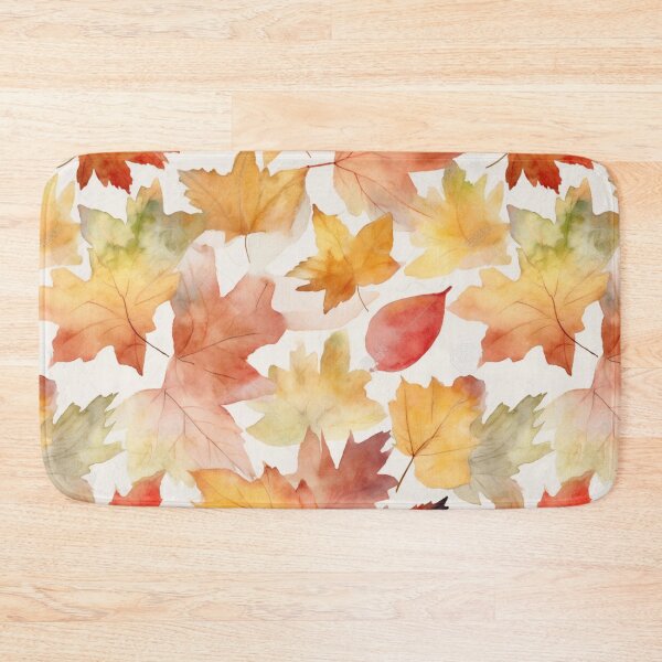Item preview, Autumn fall leaves watercolor Pattern designed and sold by ChromaticClings.