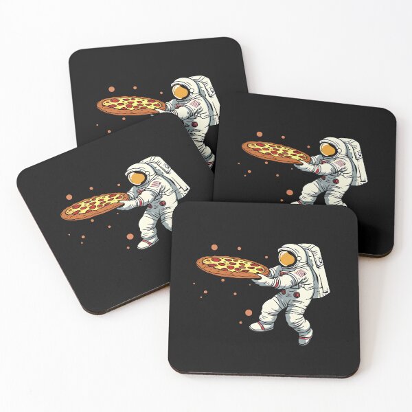 Item preview, Astronaut in Space Holding Pizza | Pop Art Graphic Design designed and sold by 24hSpaceMadness.