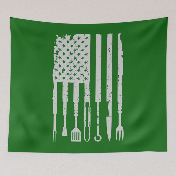 Item preview, BBQ Smoker Grilling Pitmaster Barbecue American Flag    	 designed and sold by dmrbnyuj85.