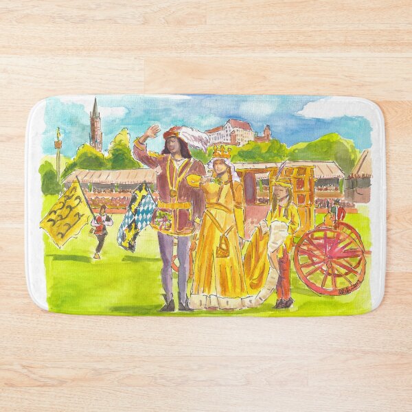 Item preview, The bride and groom greet the guests of the historic Landshut wedding on the tournament grounds designed and sold by artshop77.