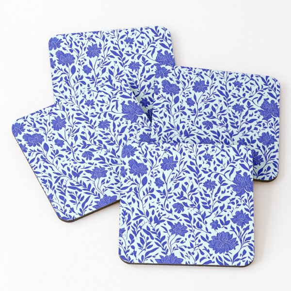 Item preview, Elegant and stylish blue flower pattern designed and sold by TheArtAlchemy.