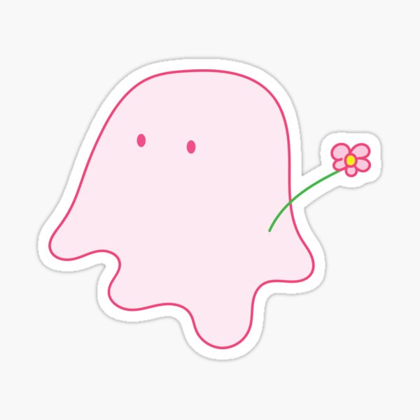 Artikel-Vorschau von Rosa süßer Geist mit Blumenaufkleber, designt und verkauft von Jigue136.
