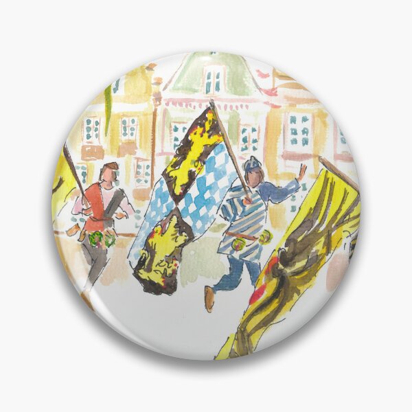 Item preview, Imperial and Ducal Flag Wavers in Historic Landshut Old Town designed and sold by artshop77.