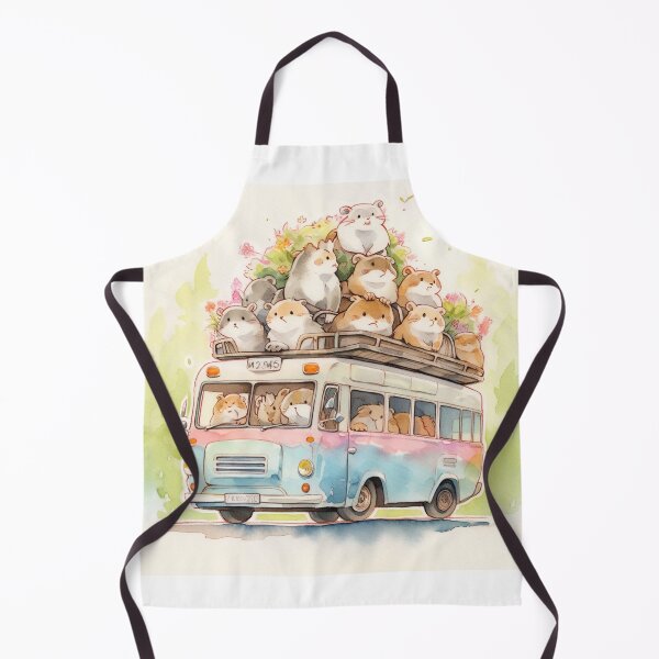 Item preview, Cute Hamsters Joyride Bus Watercolor designed and sold by redstar19.